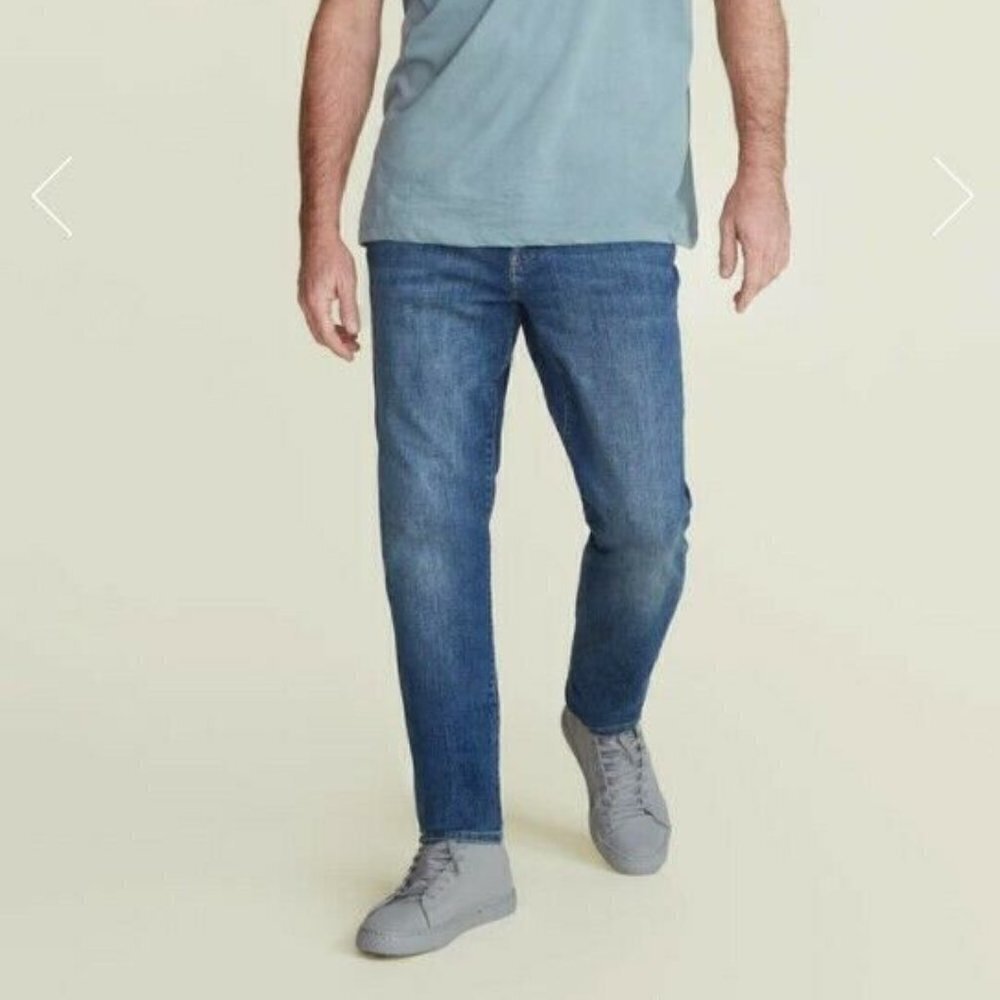 Warp + Weft Men's Jeans ORD Chicago Straight Sz 44 x 36 Tortoise Medium Wash NWT